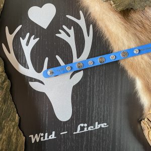 "Wild Liebe" Leder Armband Classic "Polished Antique Tin & White Crystal"