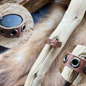 "Wild-Liebe" Lederring "Eyelet Gun Metal"