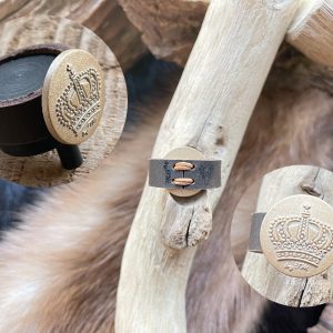 "Wild-Liebe" Lederring "Crystal Gold Crown" ein Original aus dem Hause "Wild-Liebe"