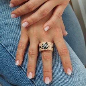 "Wild-Liebe" Lederring "Edelweiß" ein Original aus dem Hause "Wild-Liebe"