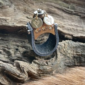 "Wild-Liebe" Lederring „Wood Soul & 6 Crystals" with Crown